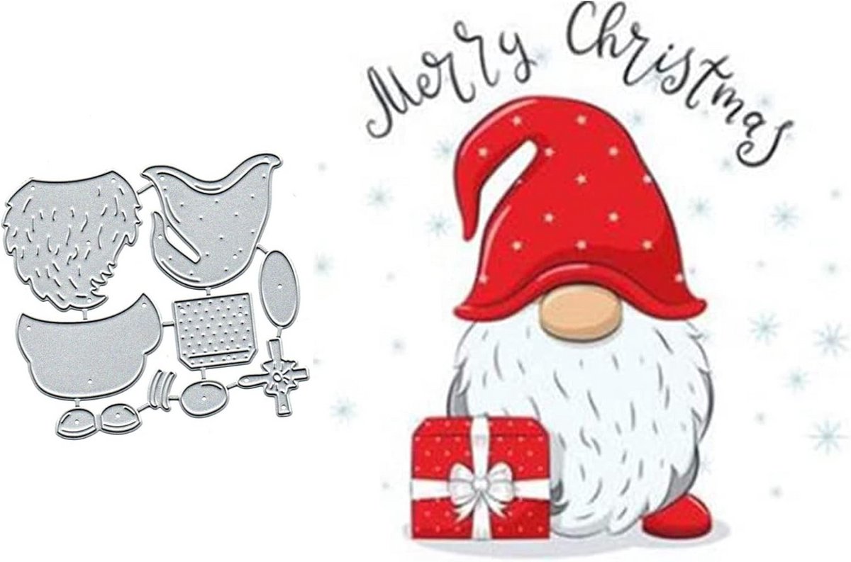 Metalen Snijmallen Kerstmis Thema Cadeaubox Stukken voor Kaarten Maken en Knutselen