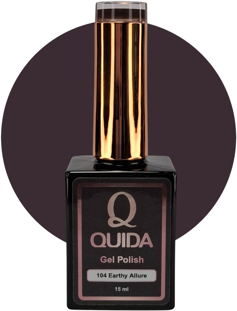Quida Gelpolish #104 Earthy Allure donker bruin 15ml