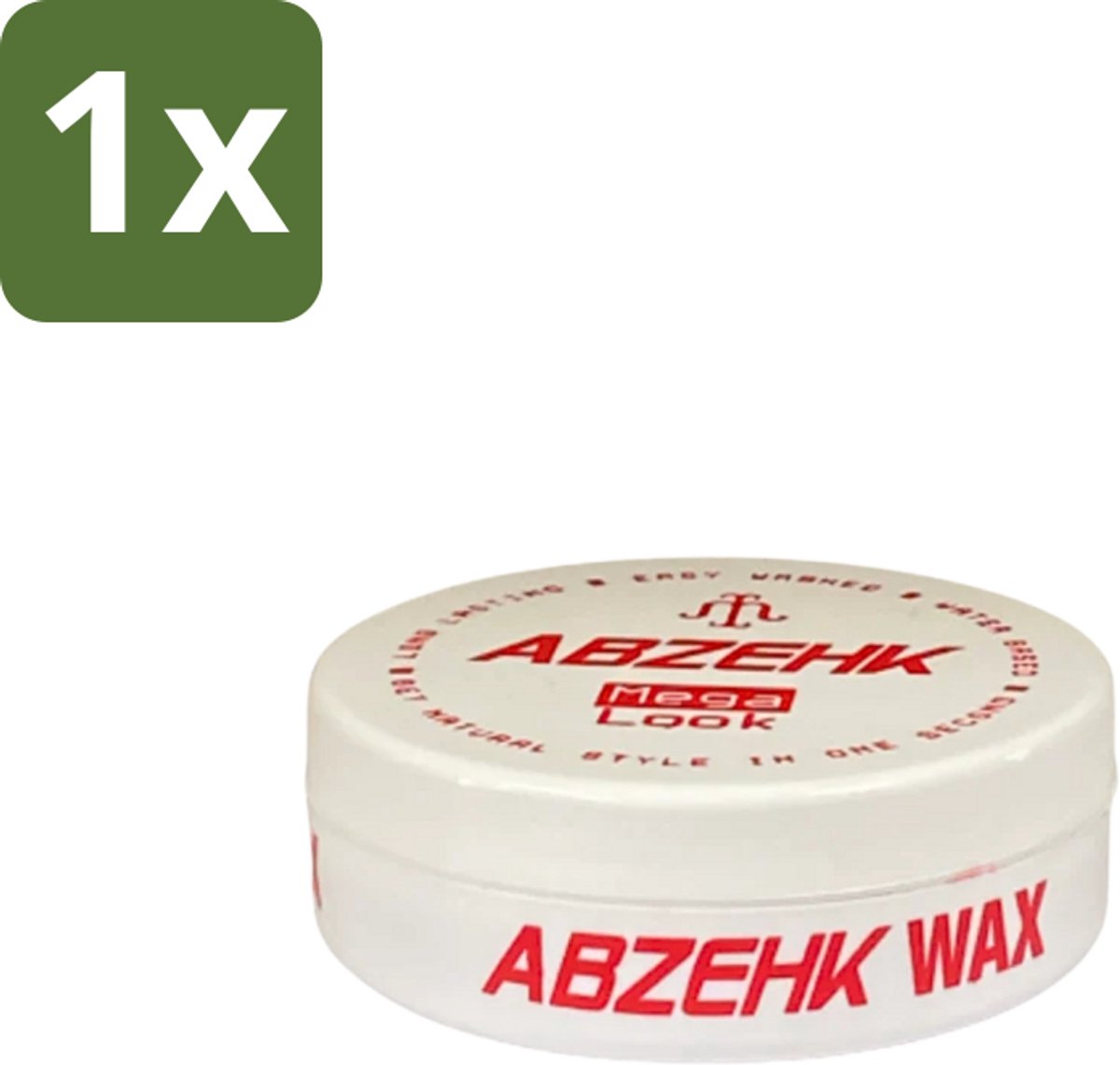 Abzehk - Hair Wax - Red Mega Look - Glanzende Styling & Krachtige Hold - 150ml - 1 stuk