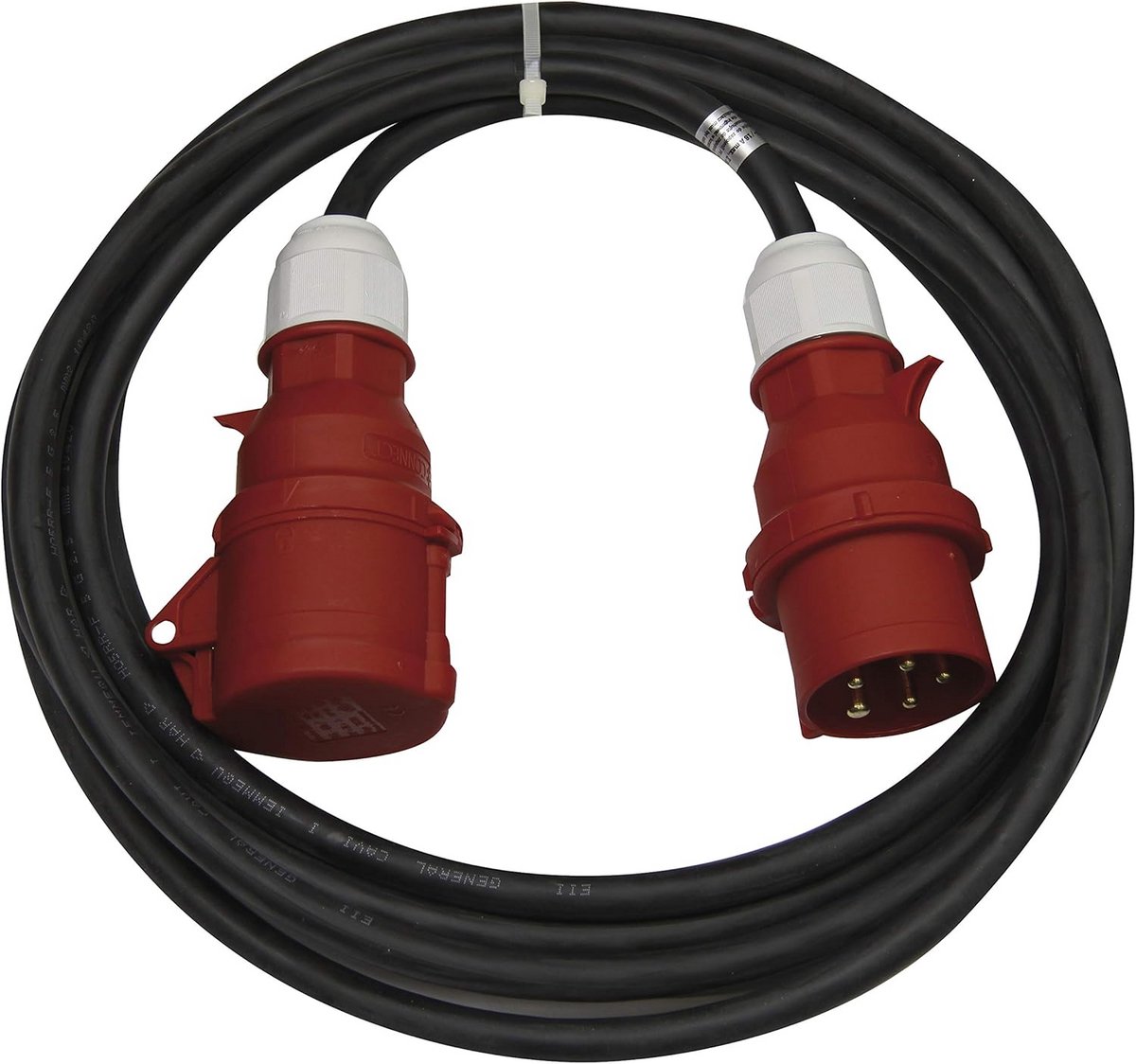 25 meter CEE verlengkabel 5-polig 16A 400V 3 fasen IP44