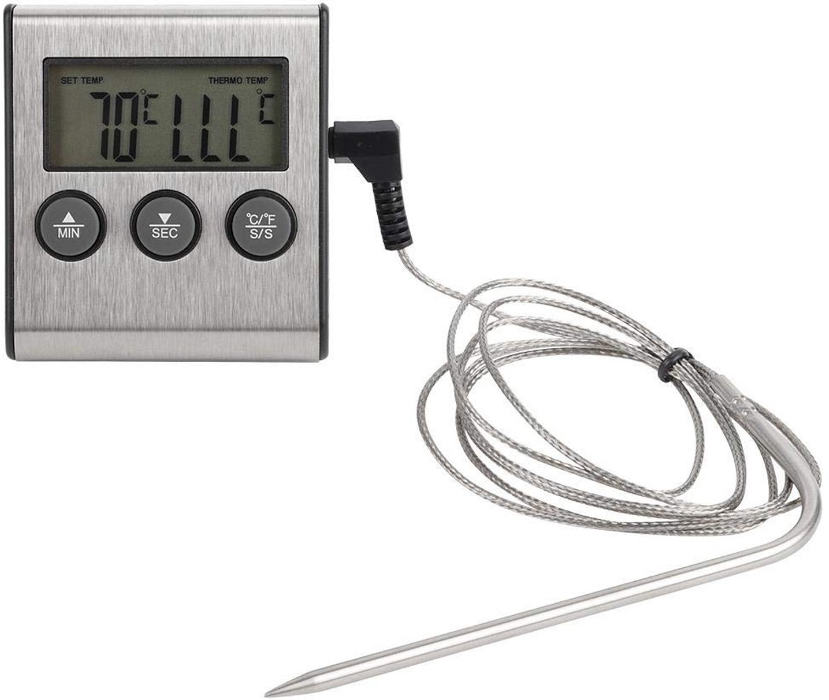Digitale Keuken- en Barbecue Thermometer met Timer en Snelmeting