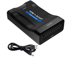 HDMI naar SCART-converter - 1080P HDMI naar SCART-adapter HDMI -ingang SCART-uitgangsadapter - Geschikt voor SKY HD Blu-Ray Player, HDTV, STB, VHS, Xbox, PS4, DVD, PC CR