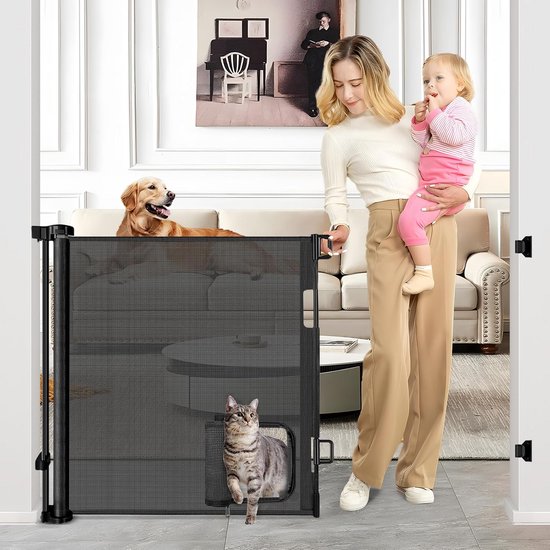 Intrekbaar Babyhek Met Deur Voor Baby s En Honden Bol intrekbaar-babyhek-met-deur-voor-baby-s-en-honden-bol