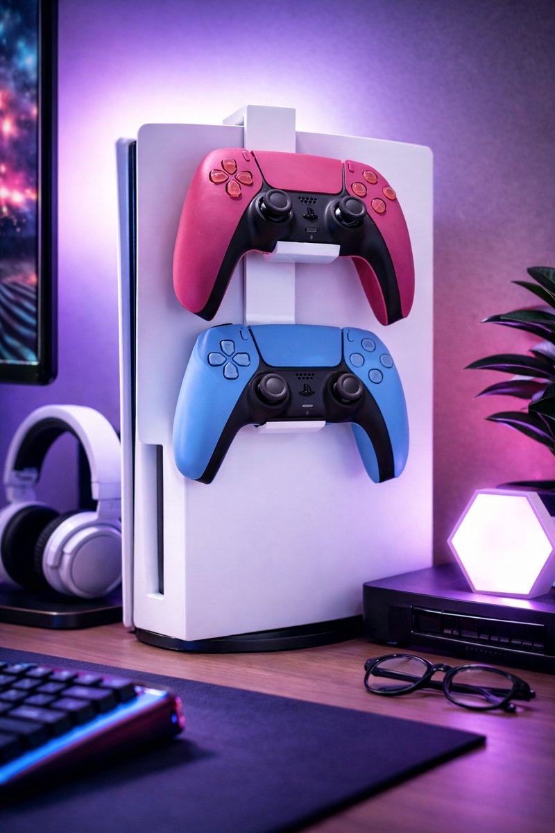 Controller Hangsysteem compatibel met Playstation 5 – Dubbele Controller houder – Ruimtebesparend & Stijlvol - Wit