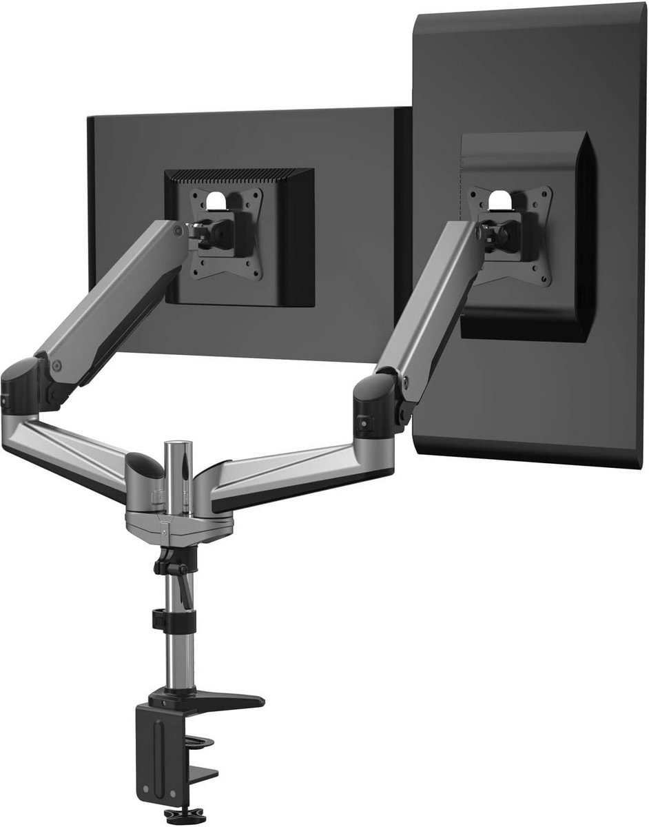 Monitorhouder bureau voor 2 schermen 15 tot 34 inch VESA Verstelbaar
