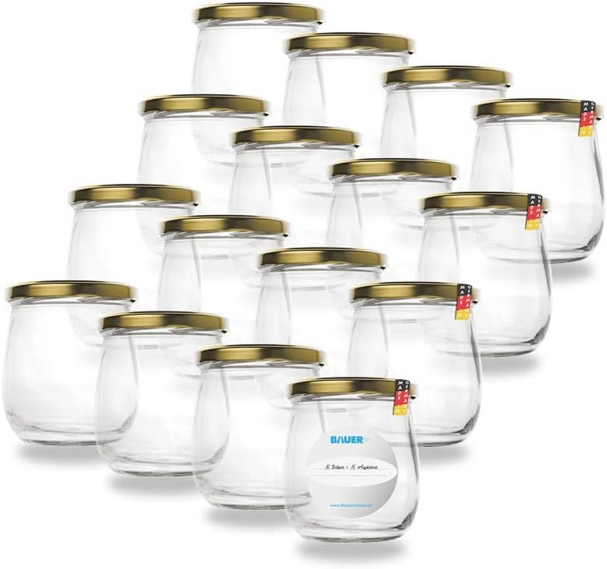 Set van 8 Weckpotten met Schroefdeksel (417 ml) - Ideaal voor Jam, Honing en Bewaren