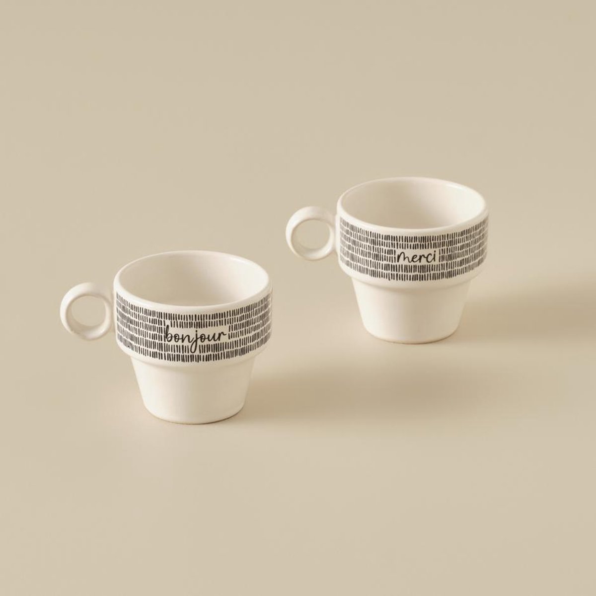 Merci Espresso 2-delig Koffiekop Set 105cc - Premium Kwaliteit
