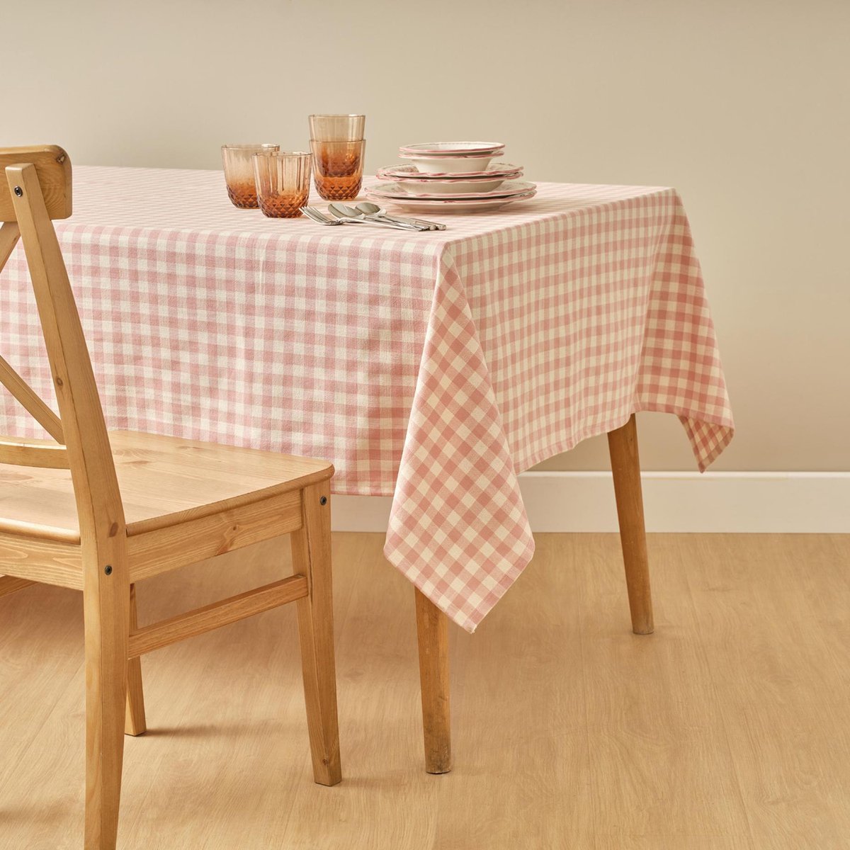Pavia Tafelkleed - 150x250cm - Katoen Premium - Pruimkleur