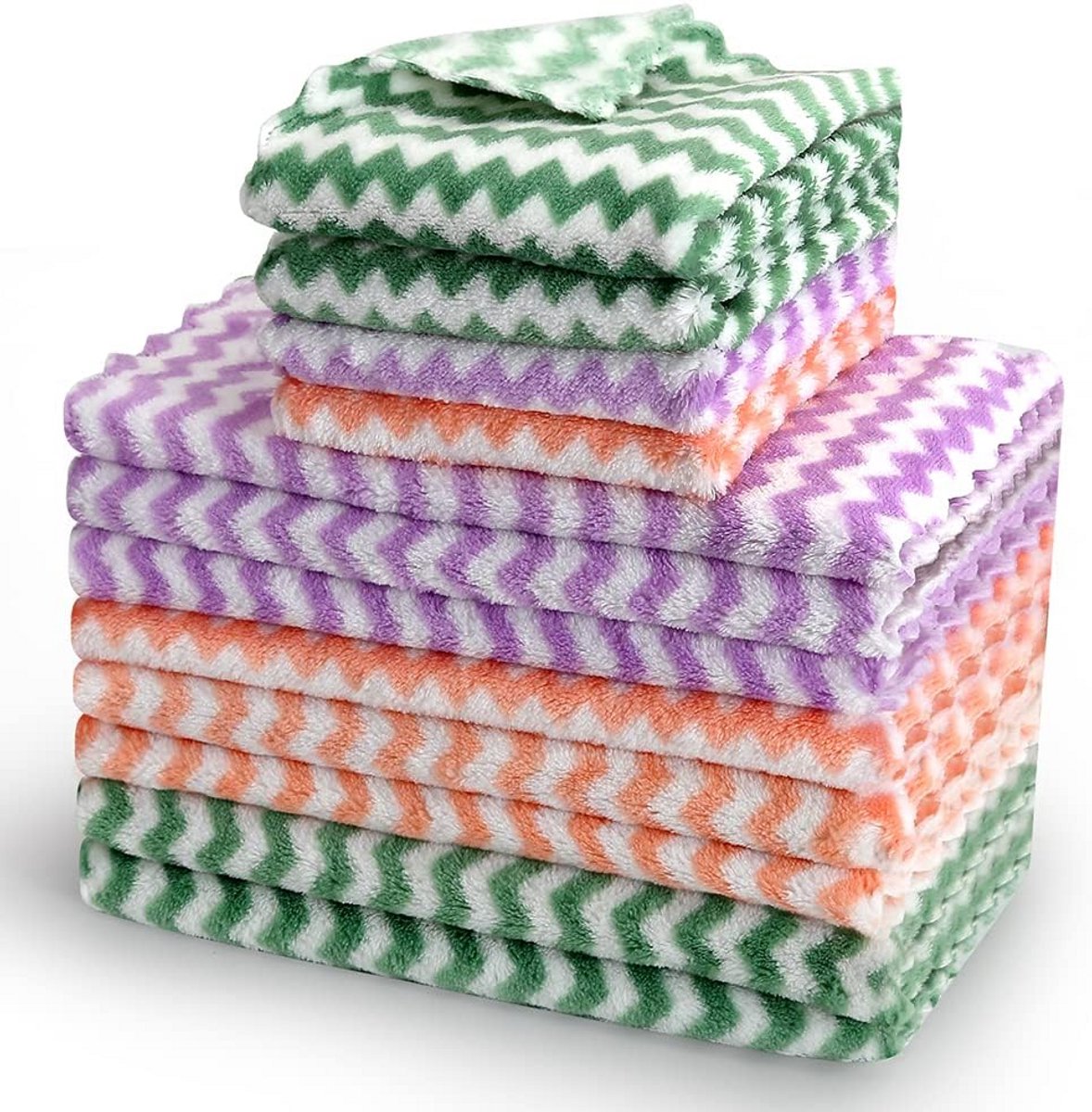 Set van 12 Microvezel Keukendoeken - Extra Zacht en Absorberend - Sneldrogend - 25x25 cm