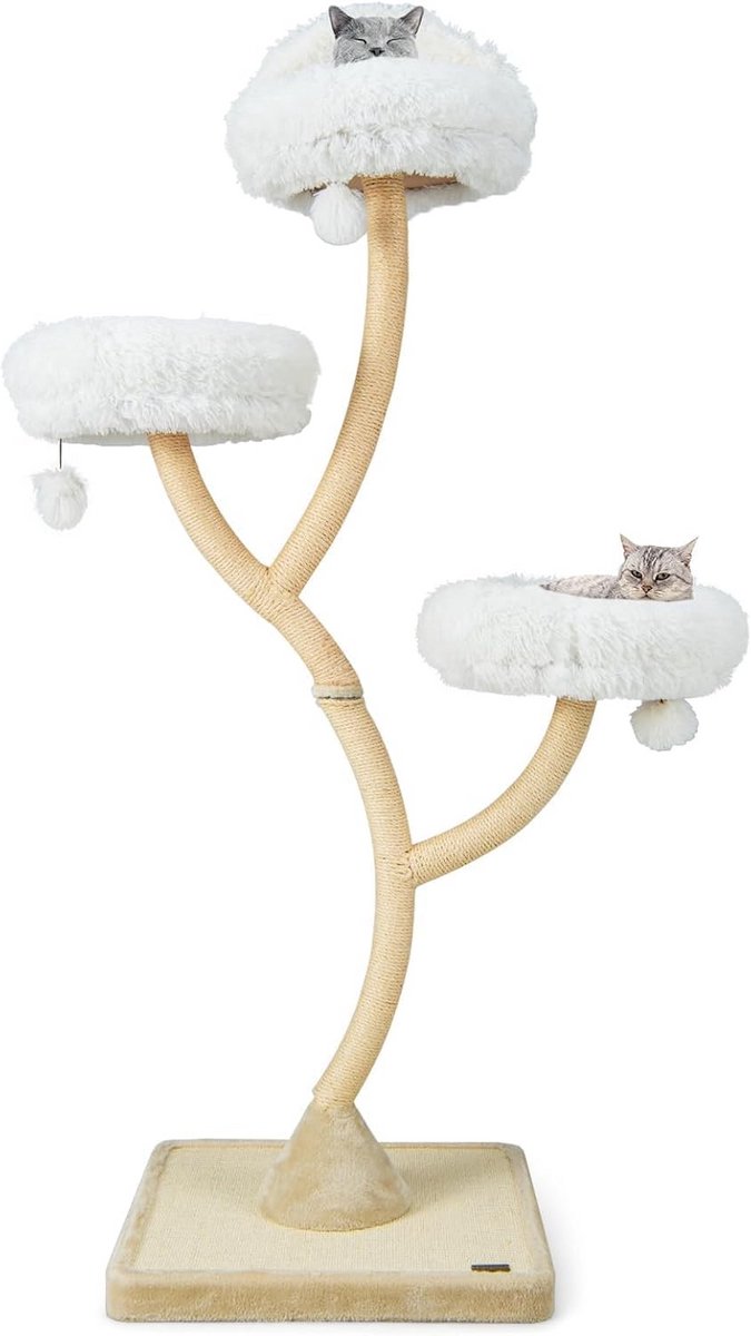 Luxe Kattenboom 178 cm Hoog met 3 Ligplekken en Krabpalen