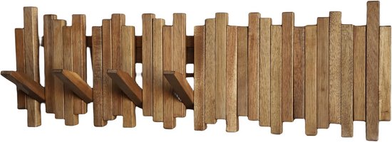 Walnoot Houten Kapstok – Wandgemonteerde Creatieve Piano Sleutels Haak voor Hal & Entree