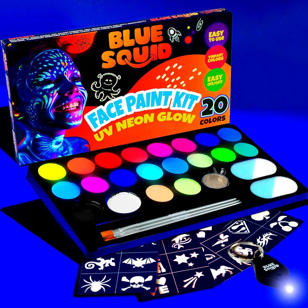 Neon UV Lichtset voor Feestjes - Gloeiend in het Donker Verf en Accessoires