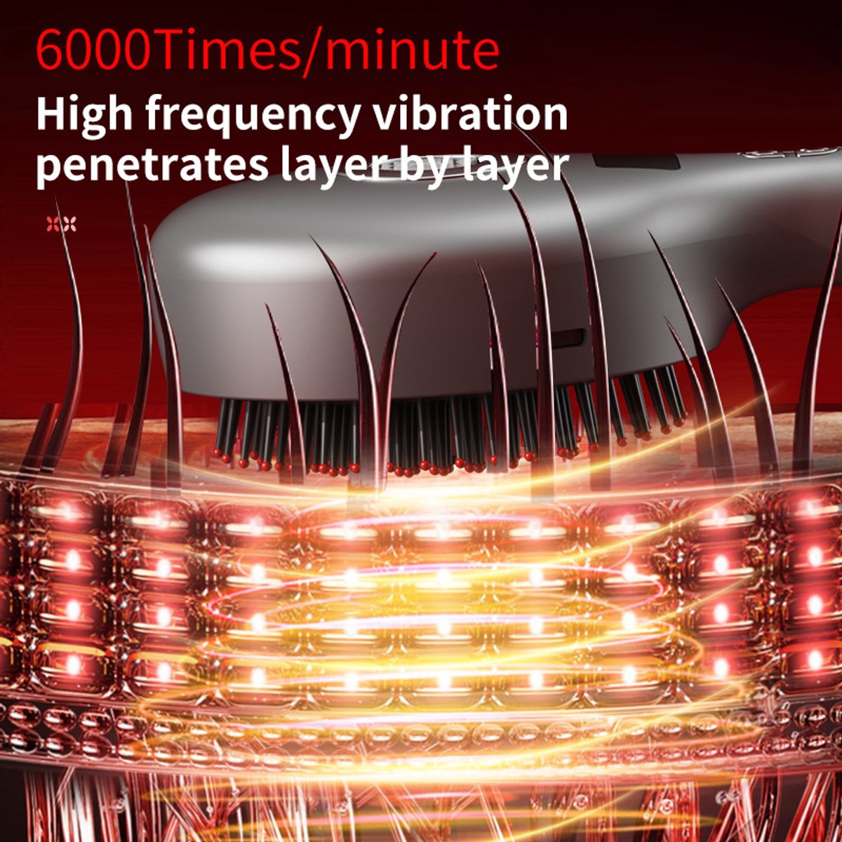 Haargroeikam, hoofdhuidmassageapparaat, effectief voor - afbeelding 2