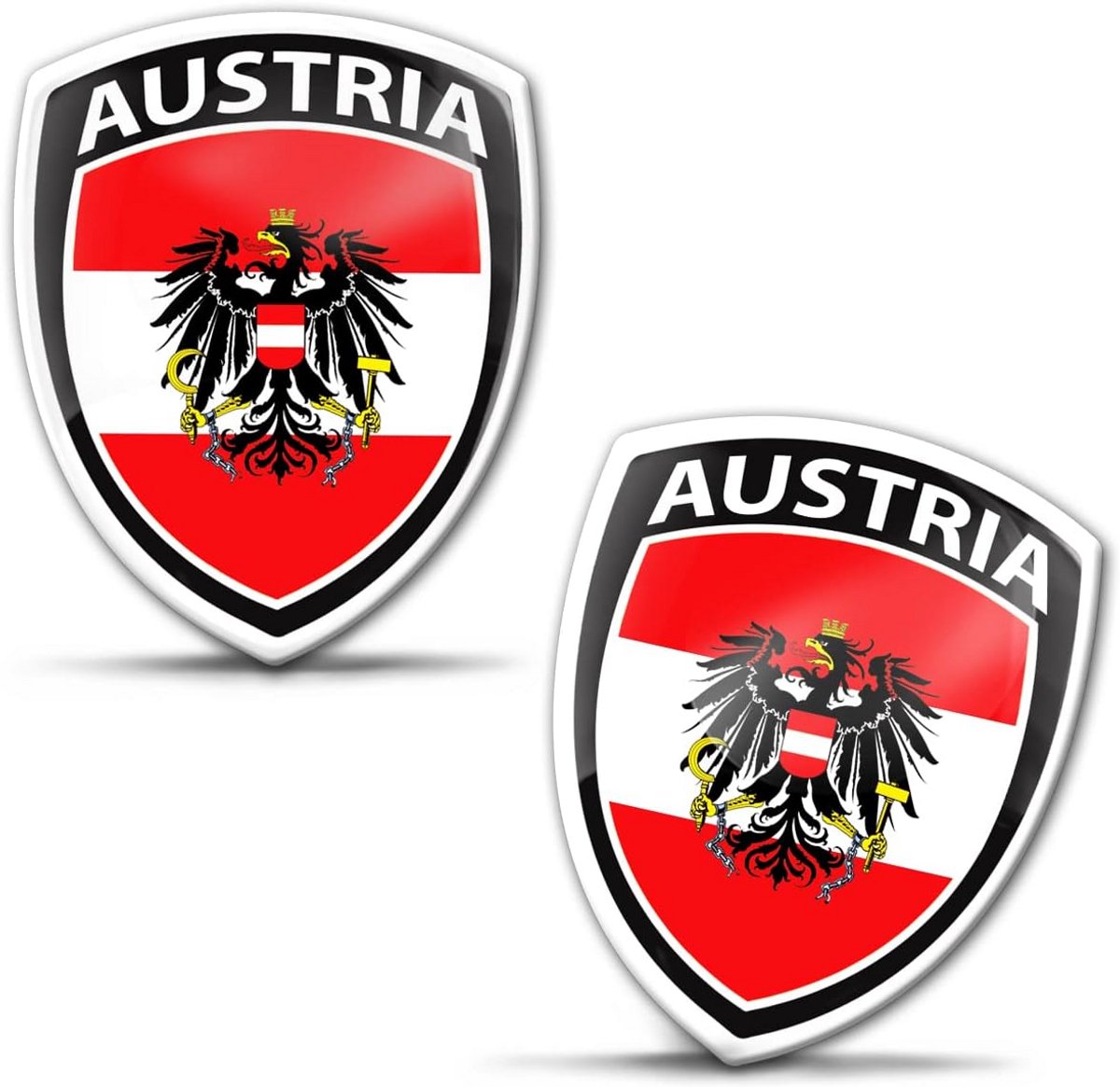 3D Gel Sticker Oostenrijkse Adelaar Vlag Auto Motor Fiets Raam PC Mobiel