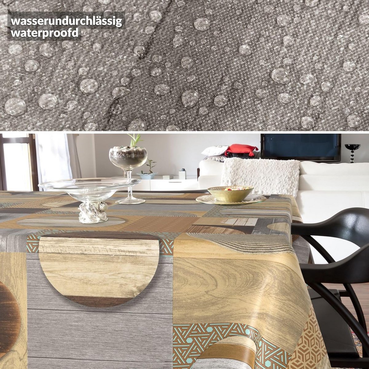 Wasbare Tafelkleed Olieverf Ruitjes Patroon 90x130 cm - Waterafstotend en Slijtvast