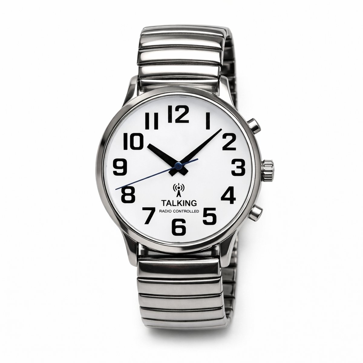 Nederlands sprekend horloge – Radio-gestuurd – rekband-dames