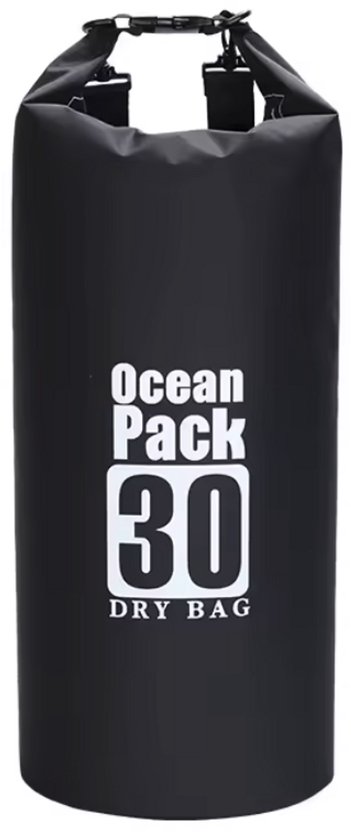 Zwarte OceanPack 30 liter dry bag met gesp.