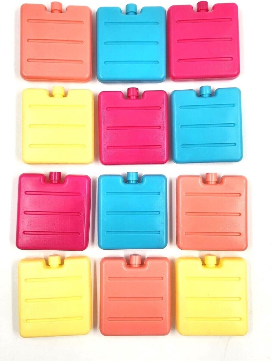 Set van 8 Lange Houdende Mini Ijspakken voor Lunchboxen en Koeltassen