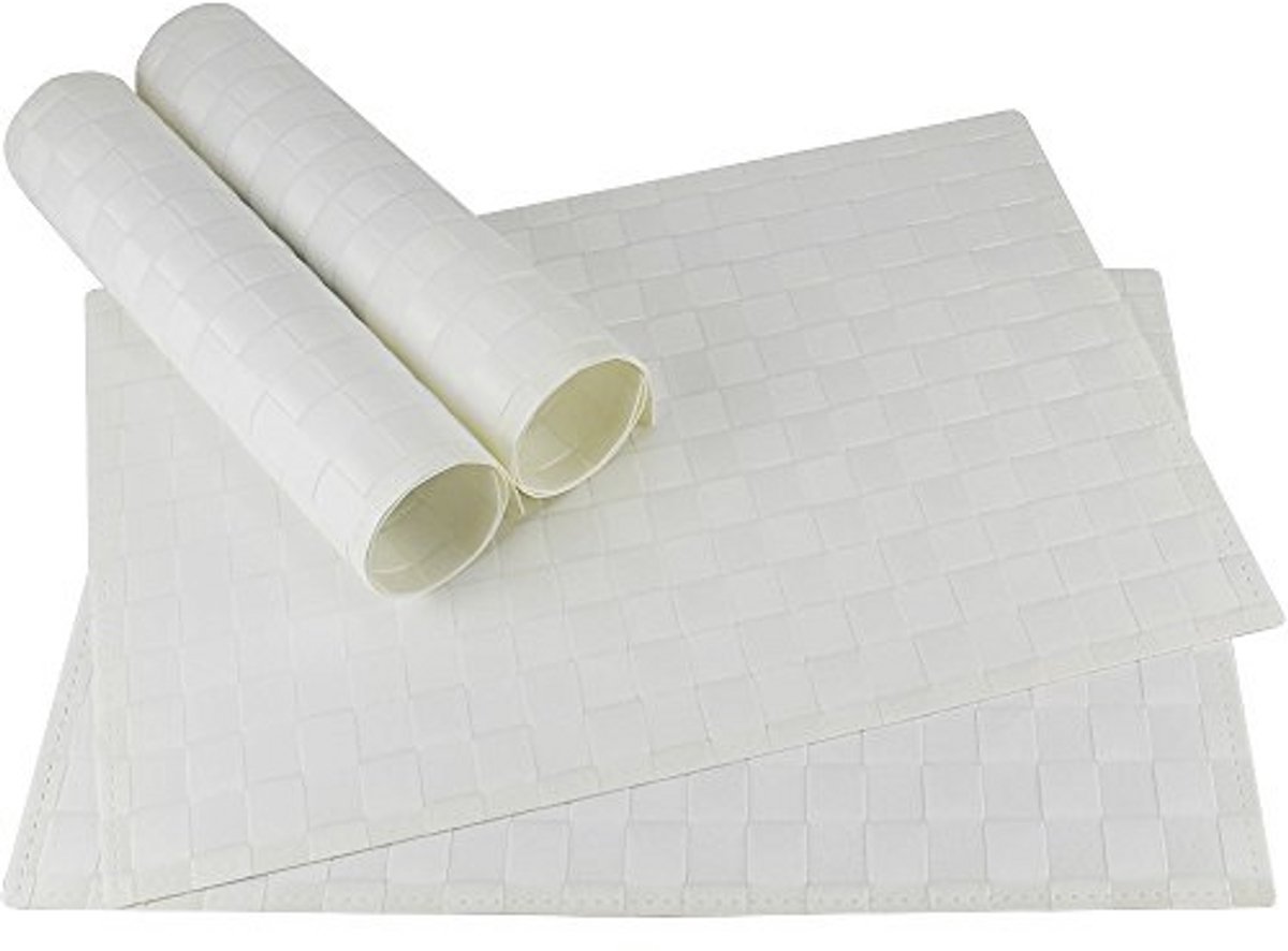 Moderne Gevlochten Placemat Set van 4 - Afwasbaar en Verkrijgbaar in Diverse Kleuren
