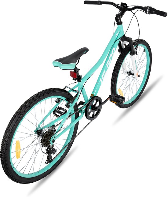 Hiland Climber 2.0 Tiener Forensen Stadsfiets - 24 inch - 7 versnellingen ​​- V-Brake - Groen van Hiland — afbeelding 3