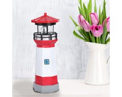 IP65 waterdichte decoratieve lamp op zonne-energie, tuinpad, tuindecoratie, roterende LED-verlichting op het terras (rood)