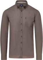State Of Art Overhemd Print Bruin - Maat XL - Heren - Overhemden Casual