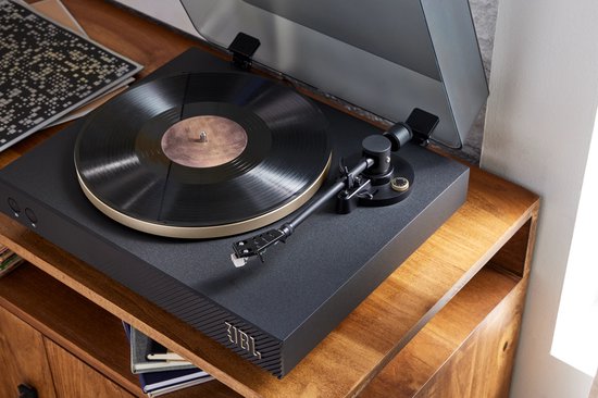 JBL Spinner - Bluetooth Platenspeler - Draaitafel voor Vinyl LP - Met Phono Voorversterker - 33/45 RPM - Aluminium Design - Goud — afbeelding 2