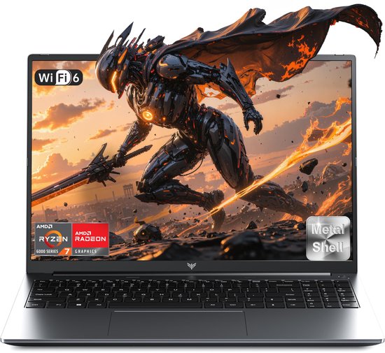 ACEMAGIC 16.1" Gaming Laptop - Ryzen 7 7735HS Processor - Tot 4,75 GHz - 16GB DDR5 RAM 512GB SSD - Radeon 680M GPU - Windows 11 Pro - Grijs