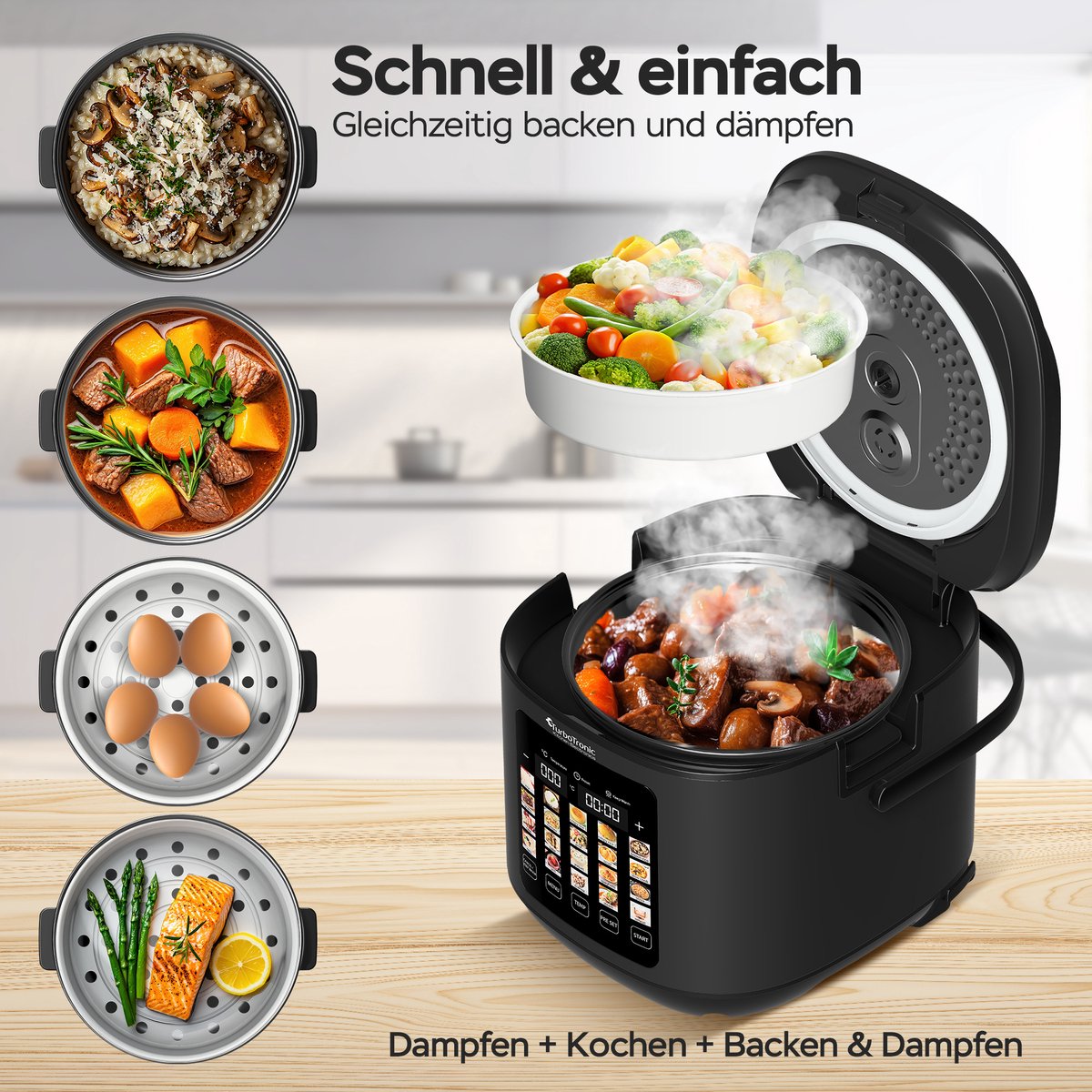 TurboTronic DMC23 Multicooker - Rijstkoker - Stoomkoker- 5 - afbeelding 3