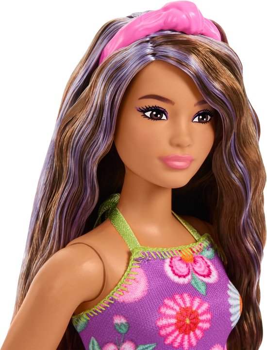 Barbie Fashionista Floral Outfit Pop Roze Kinderen van Merkloos — afbeelding 2