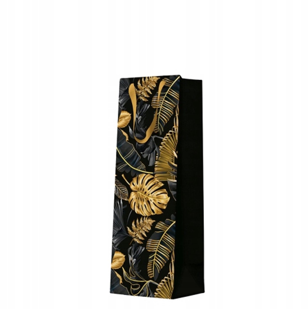 Papieren Cadeautas 'Gold Leaves' - 10x12x37 cm - Luxe geschenkverpakking