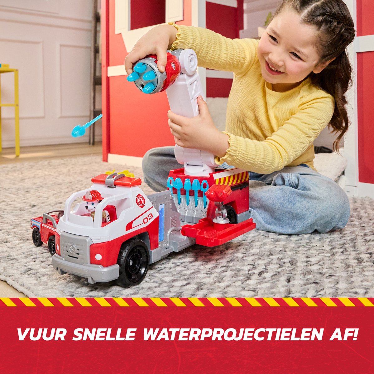 PAW Patrol - Brandweerredding - Marshall's Brandweerwagen met Marshall-figuur, licht, lanceerder en geluidseffecten — afbeelding 5