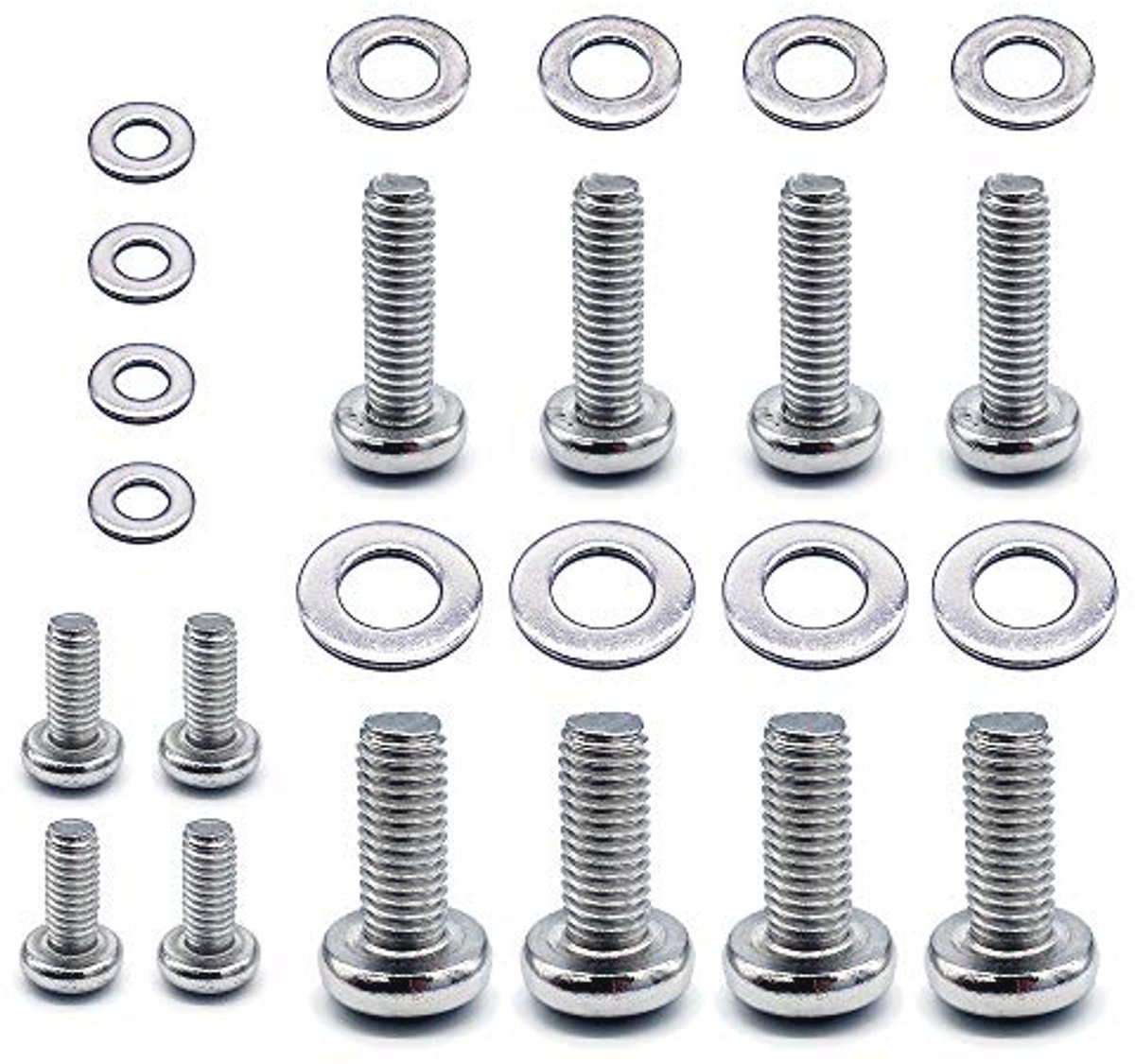 TV Bevestigingsschroeven Set - 24 Stuks RVS M4 M6 M8 voor Muurbevestiging