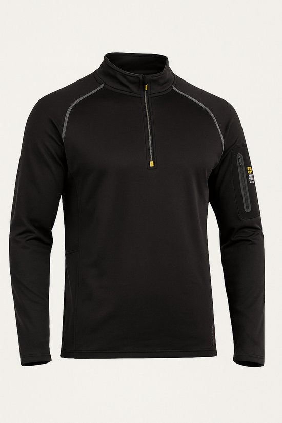 Vêtements de travail Snickers 9413 | Pull de travail en microfibre polaire noire avec demi-zip – Taille XXL