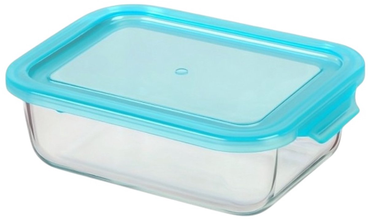 Glazen Vershoudbak – (370 ml) – Luchtdicht Maaltijdbakje – Borosilicaatglas – BPA-vrije Deksel met Siliconen Rand – Oven-, Magnetron-, Diepvries- & Vaatwasserbestendig – Lunchbox / Bewaardoos Glas