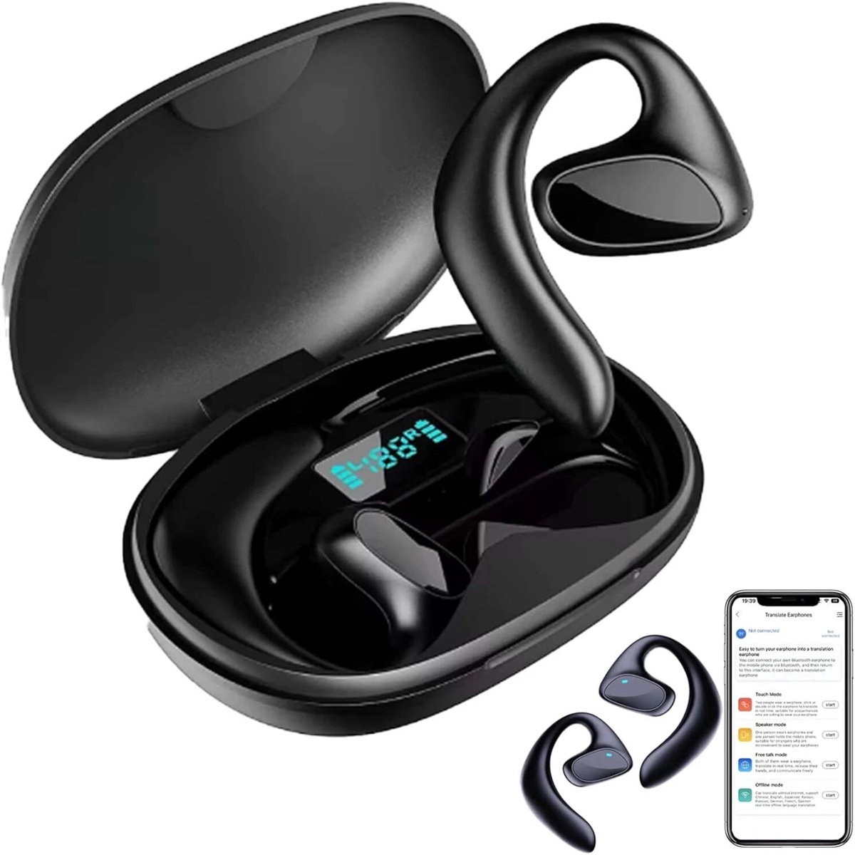 Ynkkvre Tweeweg Vertaler Oordopjes met Bluetooth voor Reizen - Product - €23,89