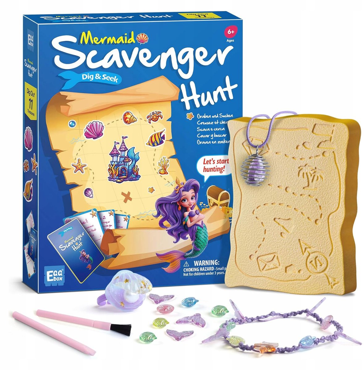 Mermaid Schat Zoek & Sieraden DIY Set voor Kinderen