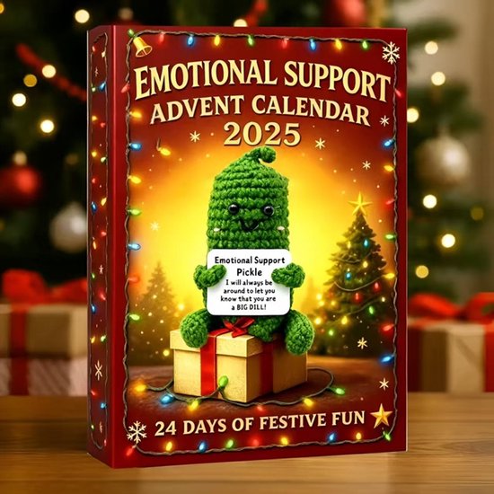 Emotionaler Unterstützung Adventskalender 2025,24 Tage Weihnachten Adventskalender Enthält 24 Stück Emotionale Unterstützungswerkzeuge 2D Acryl Design Perfekt Für Familie Freunde