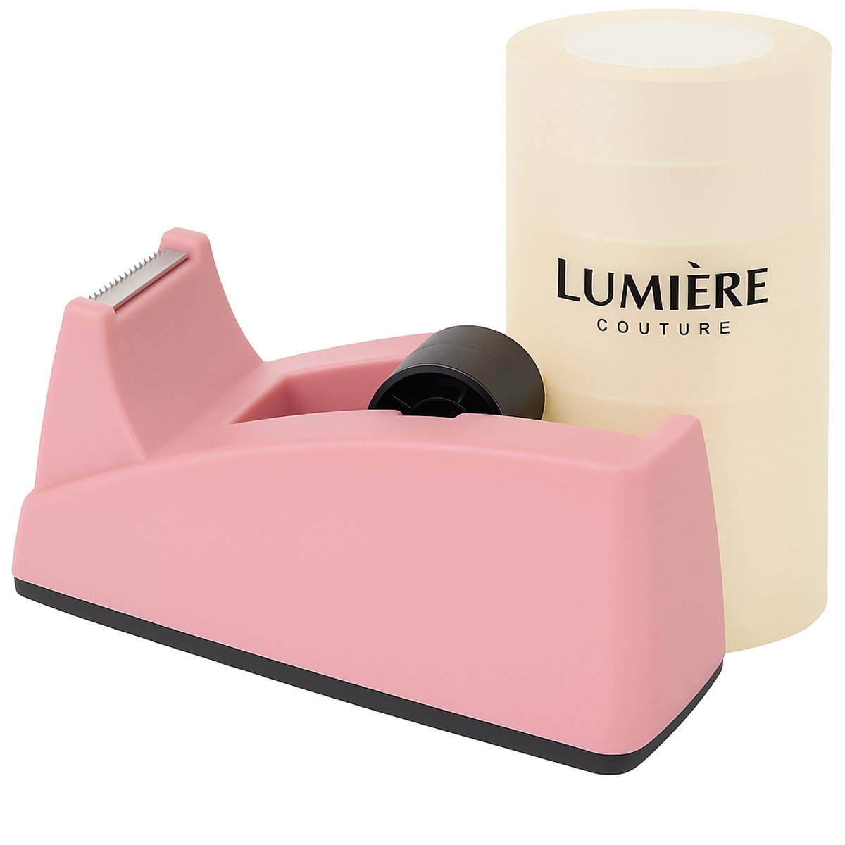 Plakbandhouder inclusief 8 rollen plakband tape - Plakbandafroller - Plakband Houder - Plakband Afroller - Afrollen - Dispenser - Roze