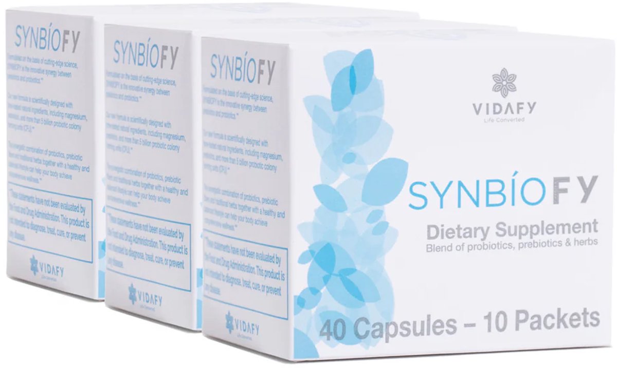 3x SYNBIOFY – 40 capsules per doos | Vidafy