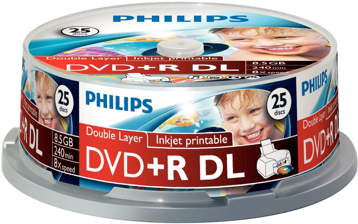 50x Philips 8.5 GB DVD+R