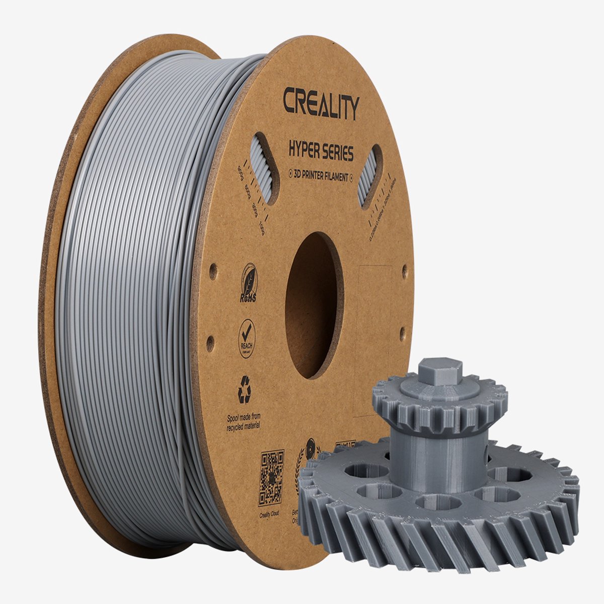 Creality Filament Hyper Abs Voor 3D-Printers Grijs 1,75Mm 1Kg Hoog