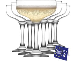 Lav - Champagne Coupe set van 6 | Margarita | Martini | wijnglaswerk | glazen set | inhoud 235cc | LAV MIS550LA