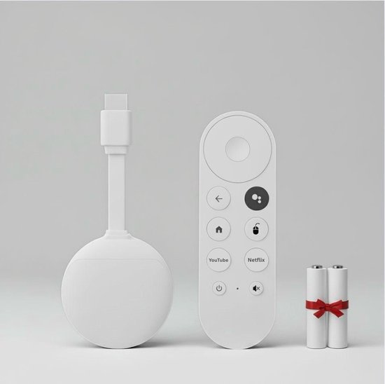 Clé TV Chromecast 4K - Android TV - Assistant Google - 2 Go de RAM / 16 Go de ROM - Piles incluses