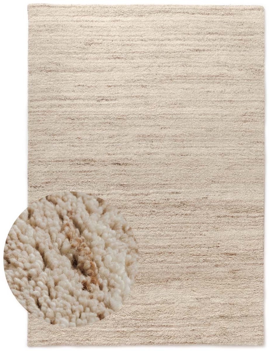 Rond berber vloerkleed - Nomad beige 250 cm