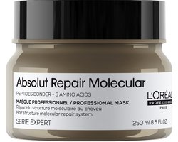 L’Oréal Professionnel Absolut Repair Molecular Rinse-Off Masker – Herstellende en versterkende werking - Voor zeer beschadigd haar - 250ml