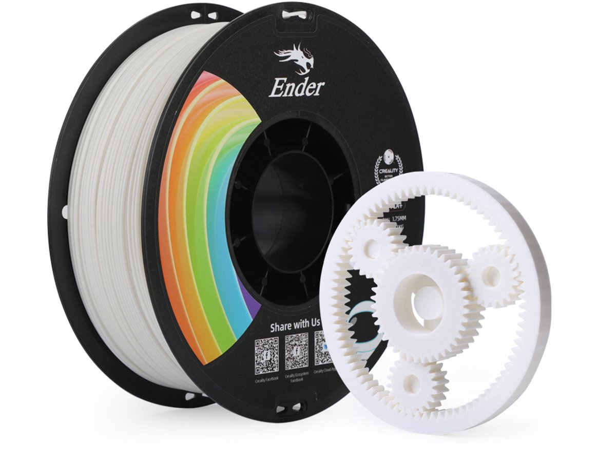 Creality Ender PLA+ 3D Filament 1,75mm 1kg Wit