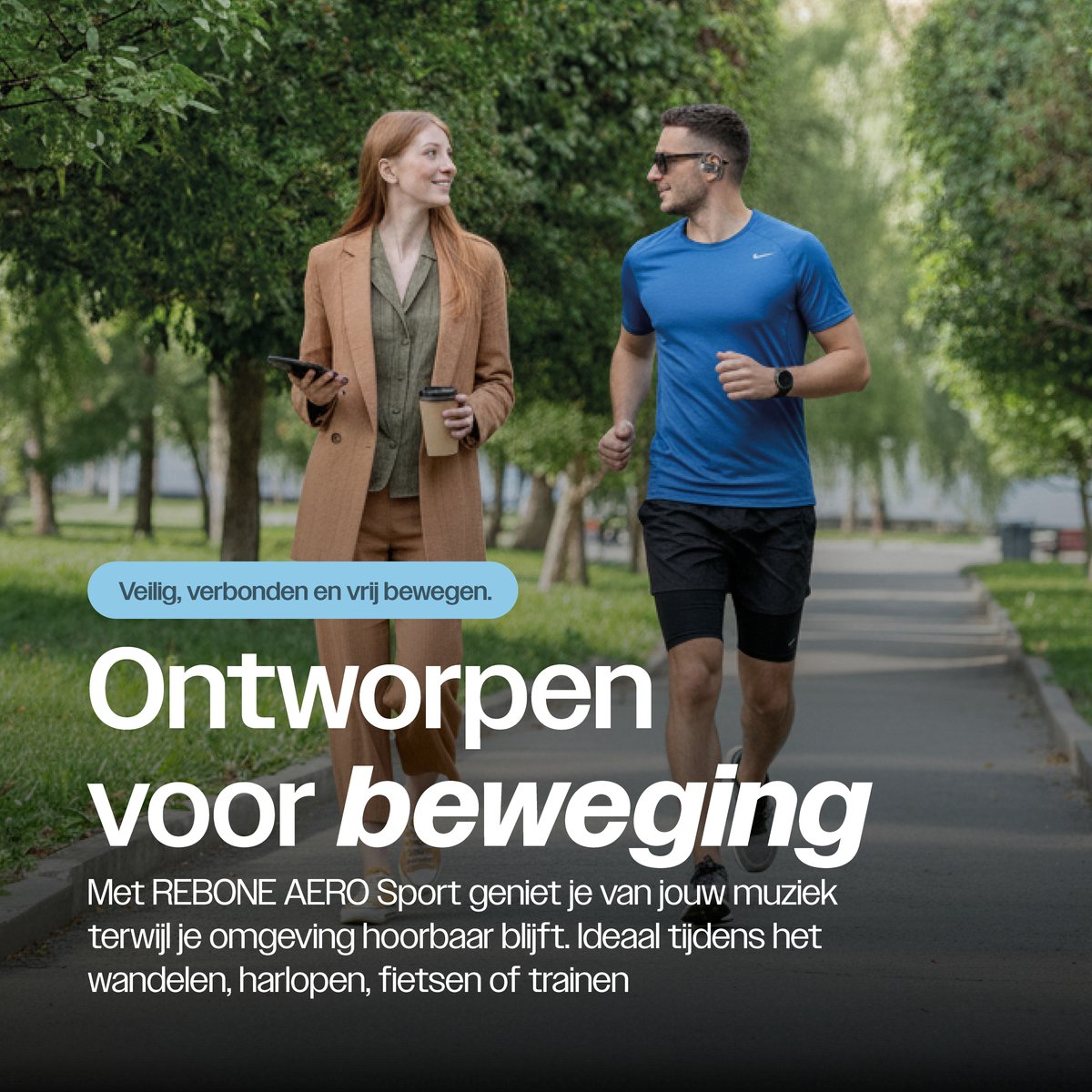 REBØNE AERO Draadloze Oordopjes met Bone Conduction - afbeelding 2