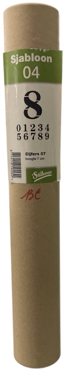 Stilleven Sjablonen Letters - Flexible herbruikbare sjablonen - Cijfers 7 cm - 1 set