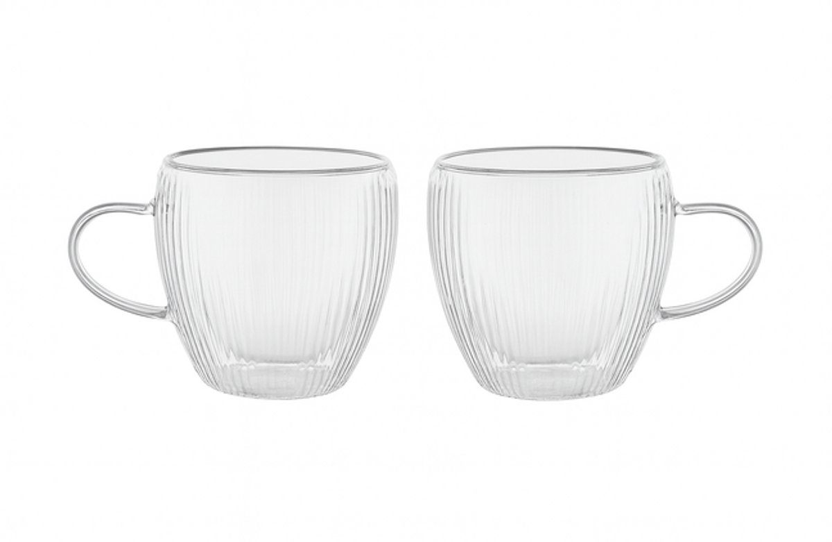 Almina Freya Doble - Luxe Glazen - Thee en Koffie - Set van 2 stuks - 250ml - Glas